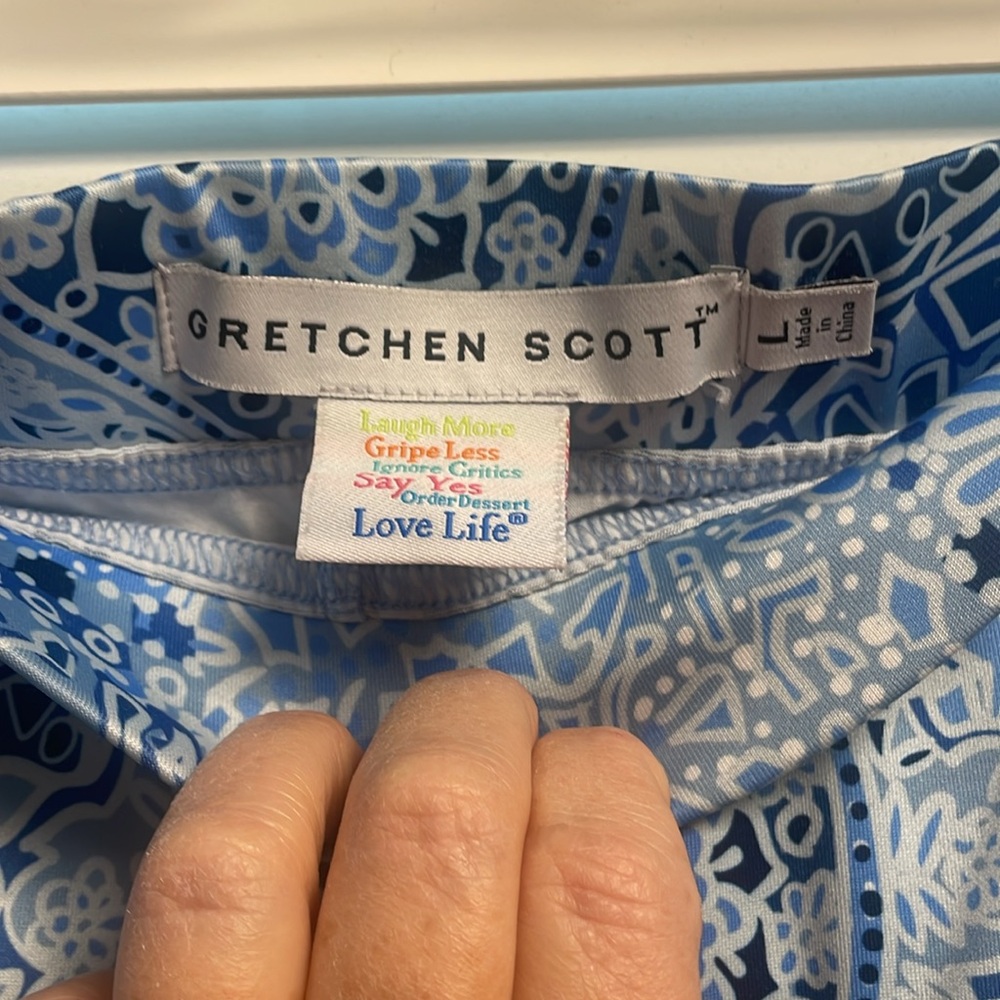 Gretchen Scott Blue Paisley Skort L - Picture 2 of 7